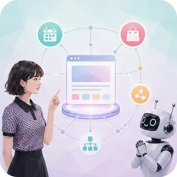 将来のAIエージェント対応を想定した設計のイメージイラスト