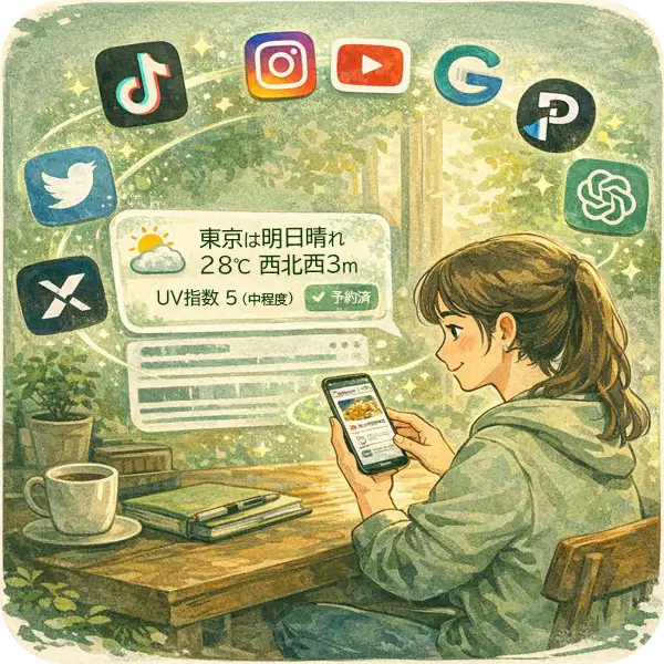 Google検索だけでなく、SNSや動画、EC、AI対話を使い分けて情報を得る分散型検索の広がり