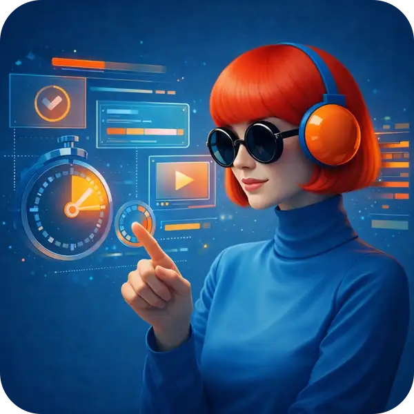 Webサイトの表示速度（LCP）や反応速度（INP）を計測・改善するCore Web Vitals最適化のイメージ