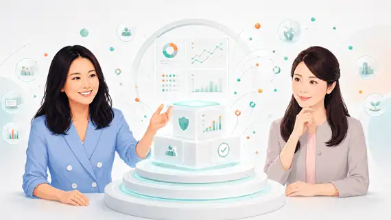 将来のAI活用を見据え、堅実なシステム基盤とデータ整理を進める様子