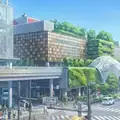 緑をまとった街角のモダンな建物｜世田谷区のおすすめ制作会社のご案内