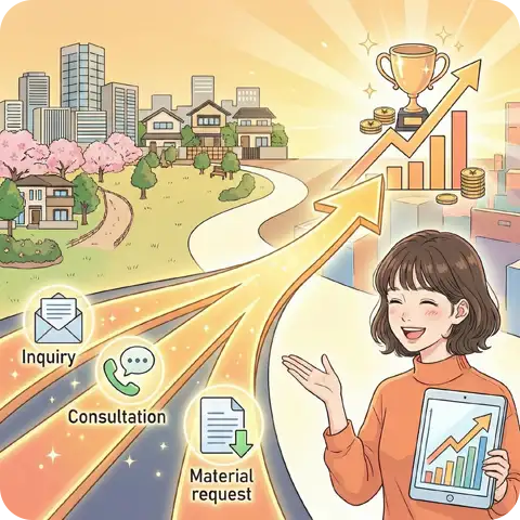 問い合わせ・相談・資料請求につながる導線設計のイメージ