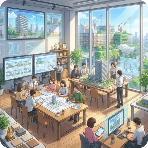 不動産・建築向けホームページ制作イメージ：物件や建築の魅力を可視化するデザイン