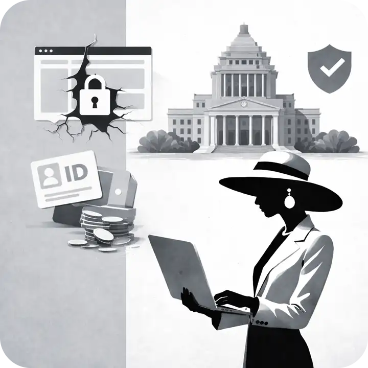 高度なWebセキュリティが求められる背景（不正アクセスによる情報漏洩やガバメントクラウドの必須化など）のイメージ